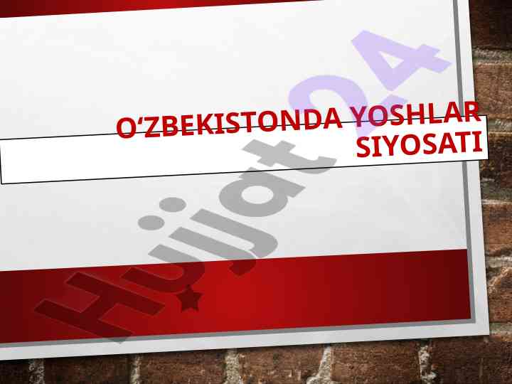 O‘zbekistonda yoshlar siyosati