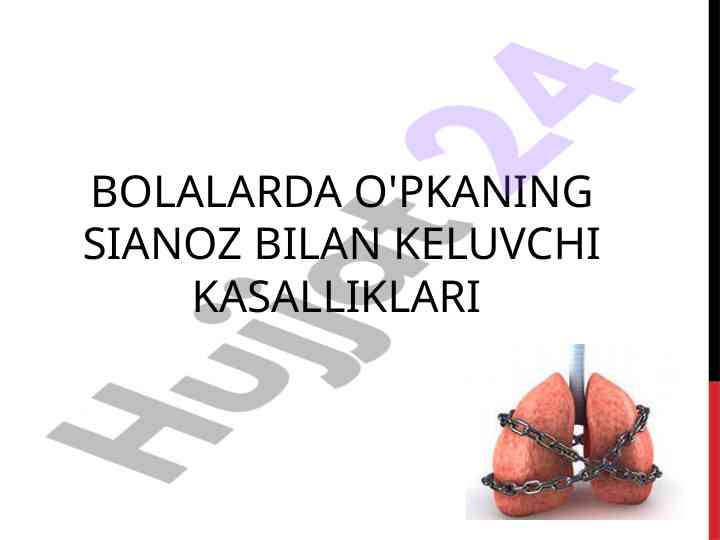 Bolalardagi o'pka kasalliklari va nafas olish tizimi