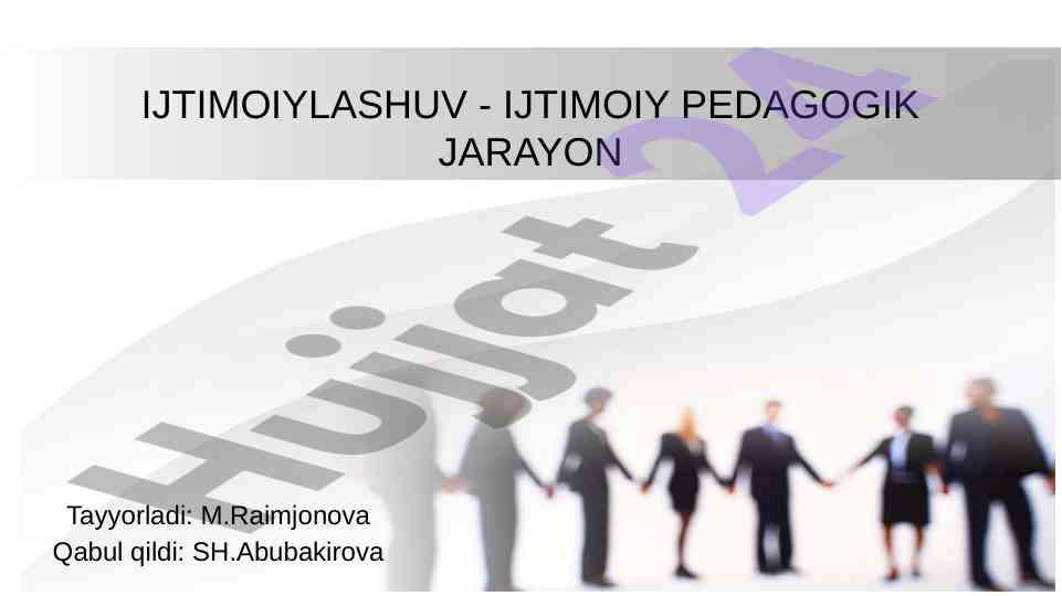 Inson ijtimoiylashuvi va ijtimoiy pedagogika