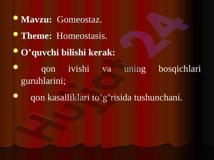 Qon ivishi jarayoni haqida ma'lumotlar