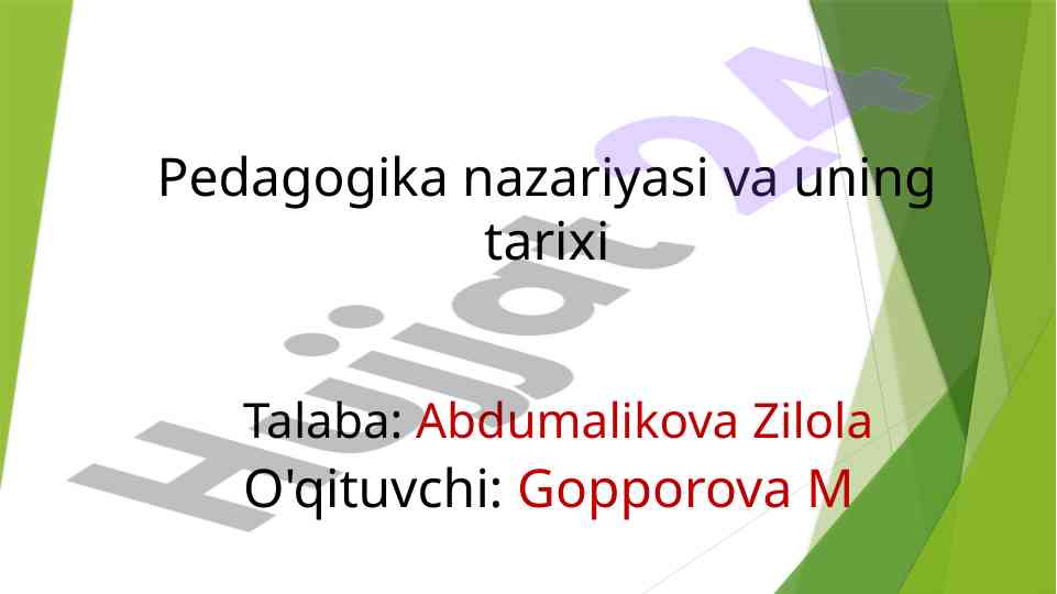 Ta'lim metodlari va vositalari tushunchalari