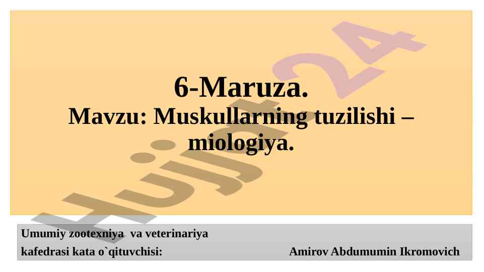 Muskullarning tuzilishi va harakati – miologiya
