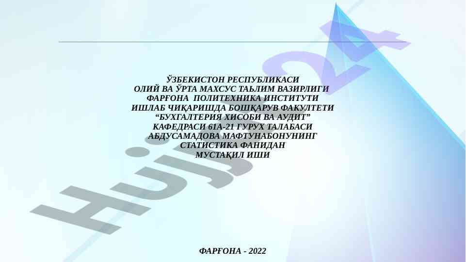 Murovvat mahalla aholisi statistikasi 2022
