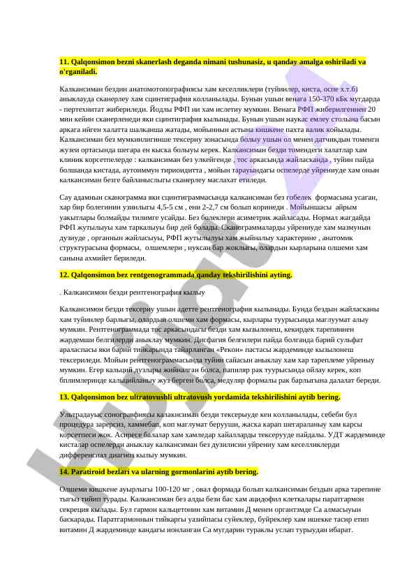 Qalqonsimon bezni skanerlash jarayoni va usullari