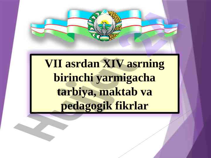 Islom dini tarixi va pedagogika asoslari