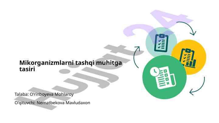 Mikorganizmlarning tashqi muhitga ta'siri