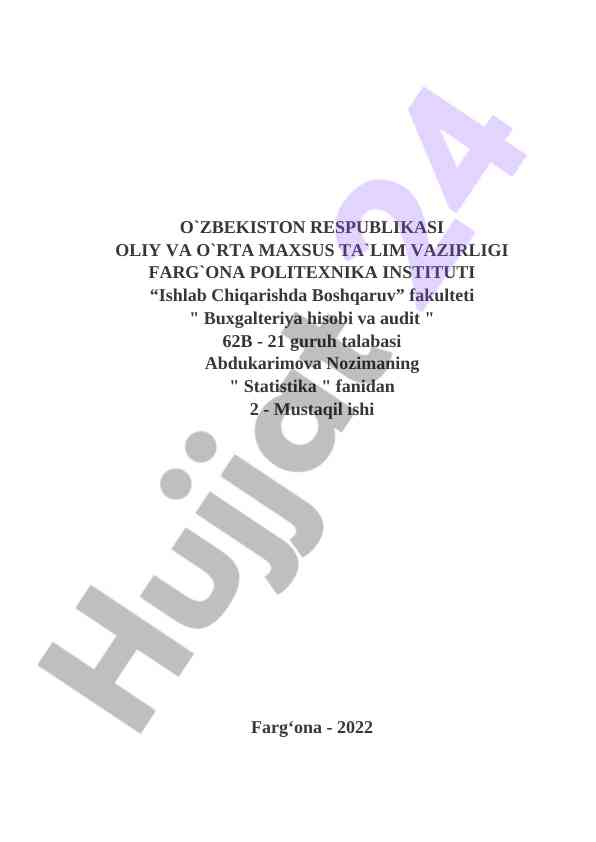 O‘zbekiston respublikasi aholini ro‘yxatga olish