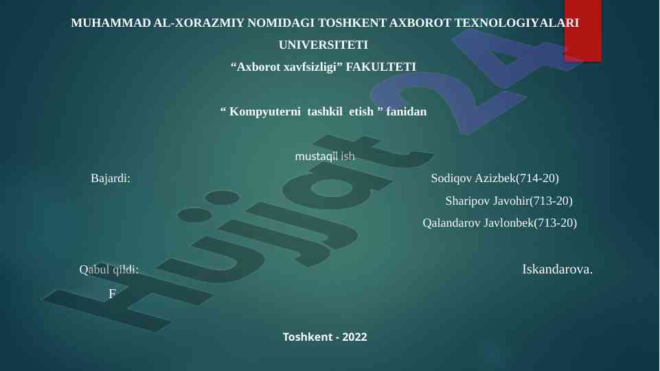 Pentium sinfi protsessorlari turlari va imkoniyatlari