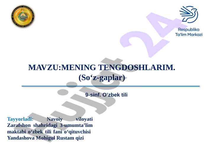 Men g‘amxo‘rlik va yutuqlarim haqida