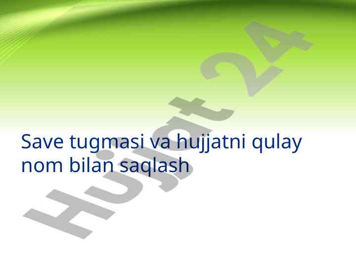Faylni qulay nom bilan saqlash amaliyoti