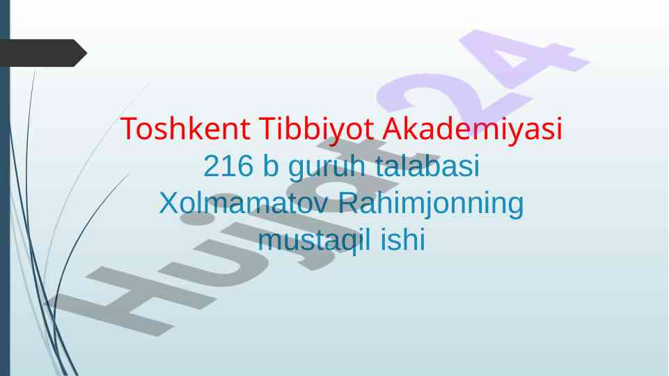 Organizmning vitaminlar bilan ta’minlanganligini tekshirish