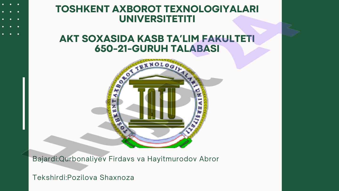 Kreativ masalalarning nostandart samarali echimlari