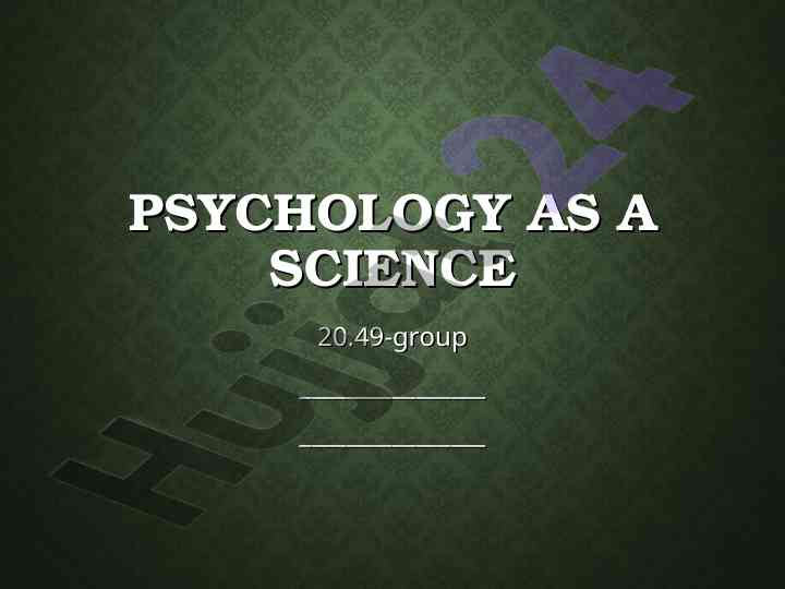 Psychology as a science overview and importance