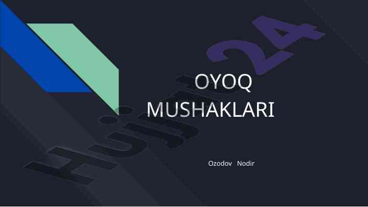 Oyoq mushaklari va anatomiyasi