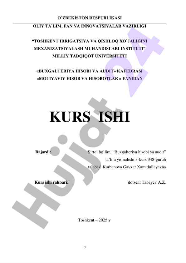 Investitsiyalar hisobi va ularidan samarali foydalanish