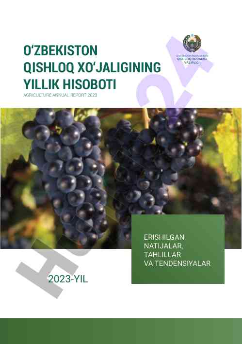 O‘zbekistan qishloq xo‘jaligining yillik hisoboti 2023