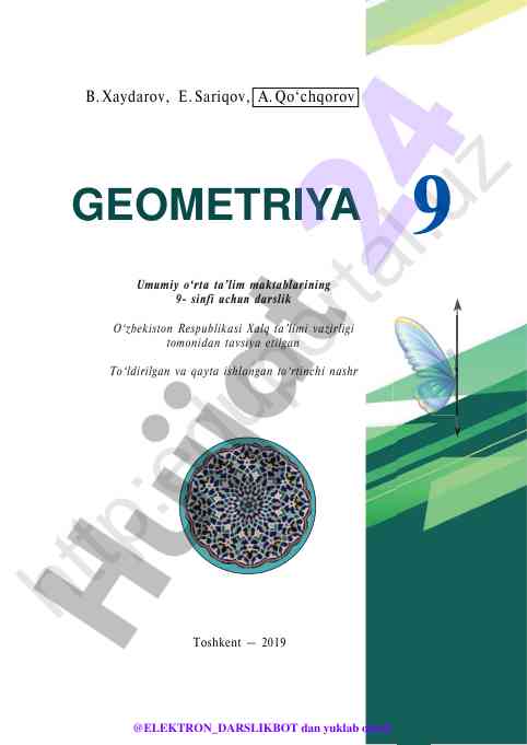 Geometriya darsligi 9-sinf uchun tavsiyalar