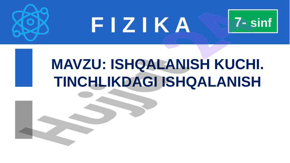 Ishqalanish kuchining tushunilishi va ahamiyati