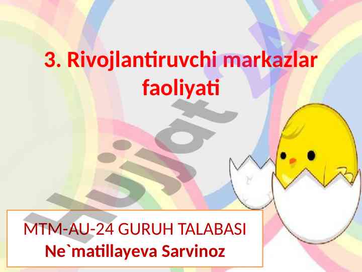 Qurilish va matematika markazlari faoliyati