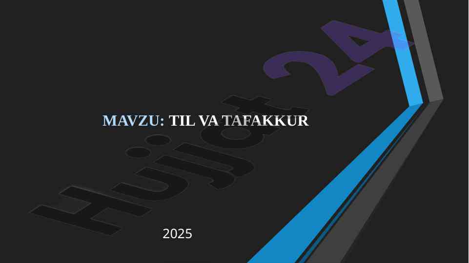 Til va tafakkur o‘rtasidagi munosabatlar bilan tanishing
