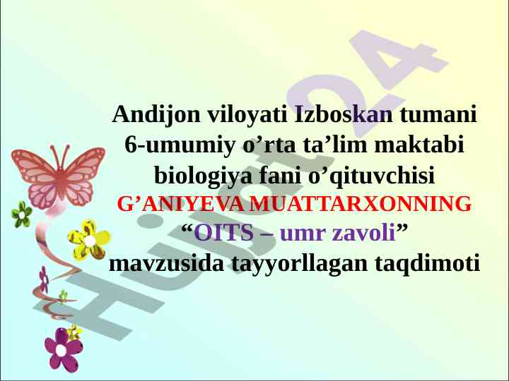 Oits - umr zavoli mavzusida taqdimot
