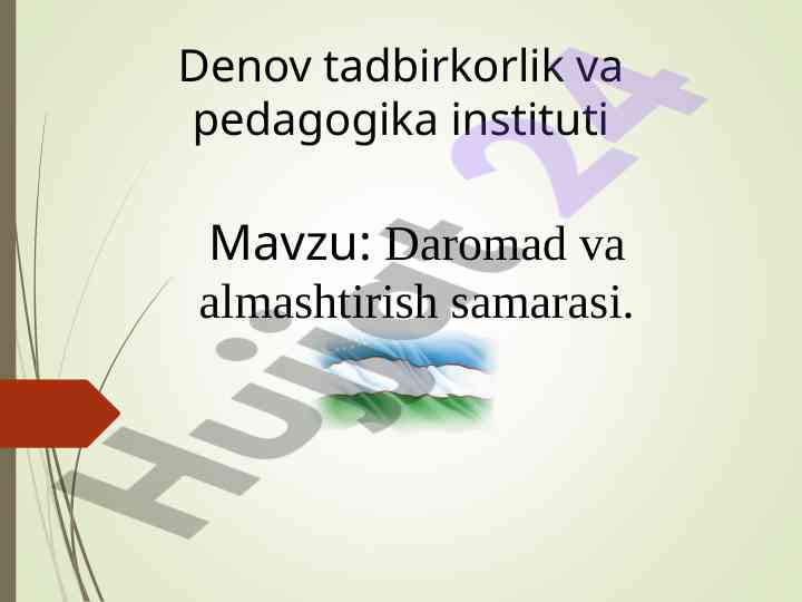 Daromad va almashtirish samarasi tahlili