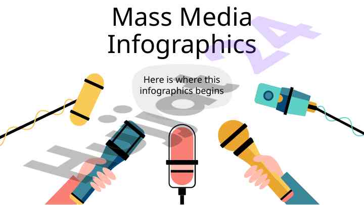 Mass media infographics overview and planetary facts