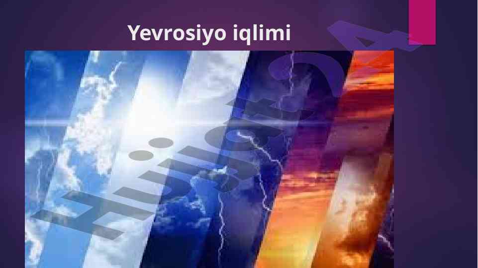Yevrosiyo iqlimi va uning geografik kengligi