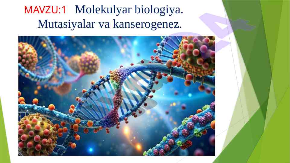 Molekulyar biologiya va mutasiyalar tahlili