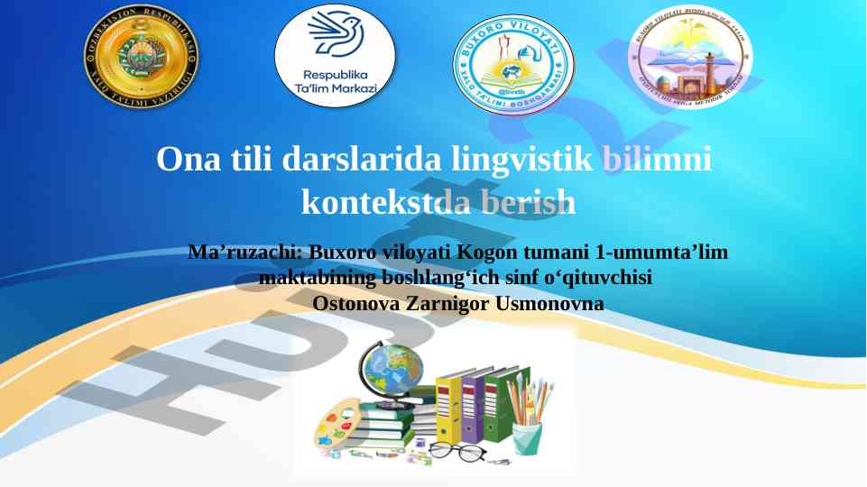 Lingvistik bilimni kontekstda berish tushunchalari
