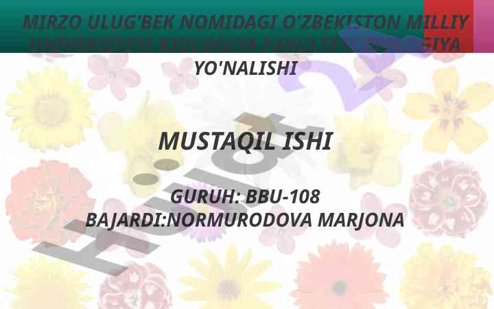 Gulli o'simliklarning tuzilishi va xususiyatlari