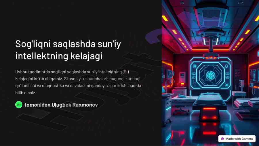 Sog'liqni saqlashda sun'iy intellektning kelajagi