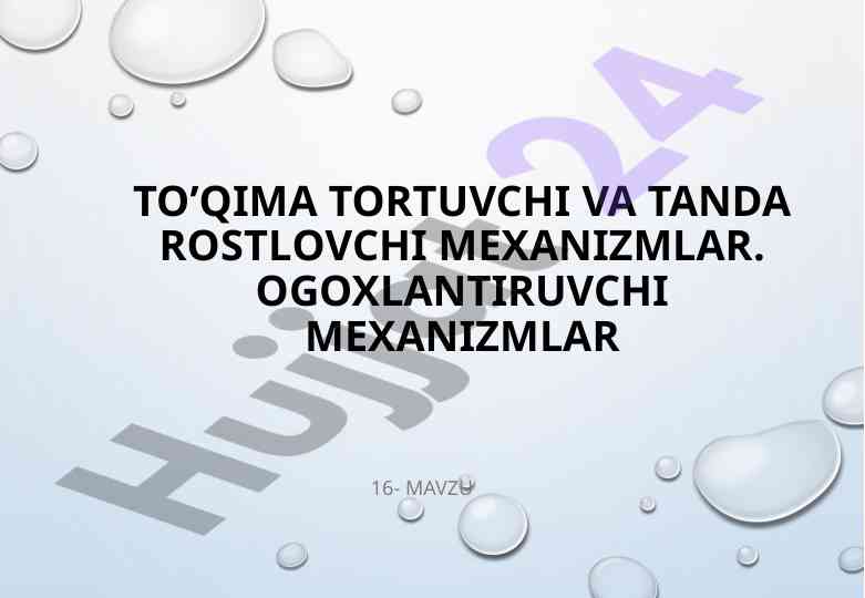 To'qima tortuvchi va tanda rostlovchi mexanizmlar
