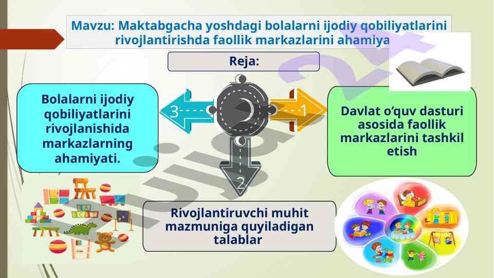 Maktabgacha ta'limda faollik markazlarining ahamiyati