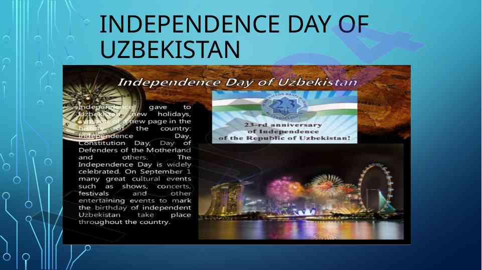 Celebrating independence day of uzbekistan