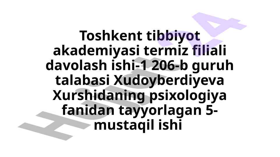 Psixologiyaning zamonaviy tendensiyalari tahlili