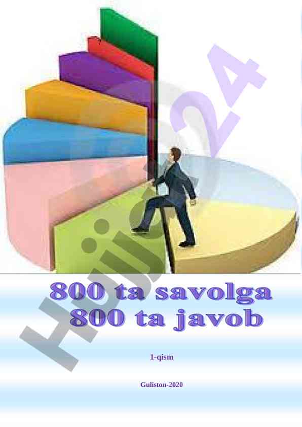 800 ta savolga 800 ta javob testlar to‘plami