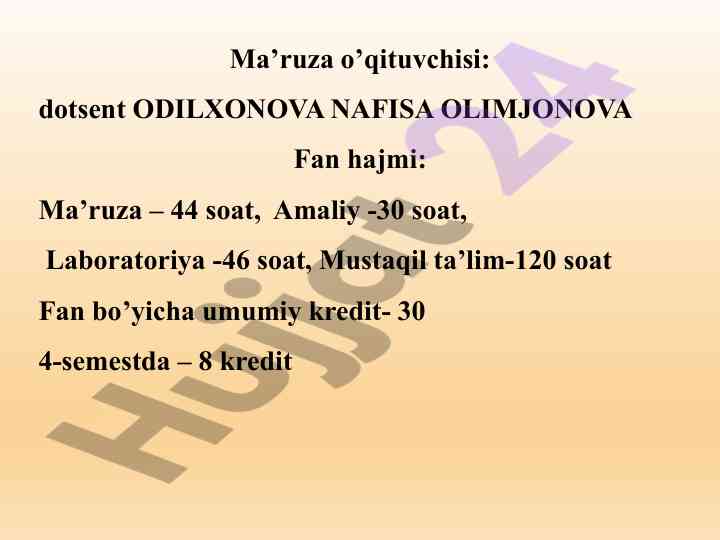 To‘qimachilik va yengil sanoat ma’ruzasi