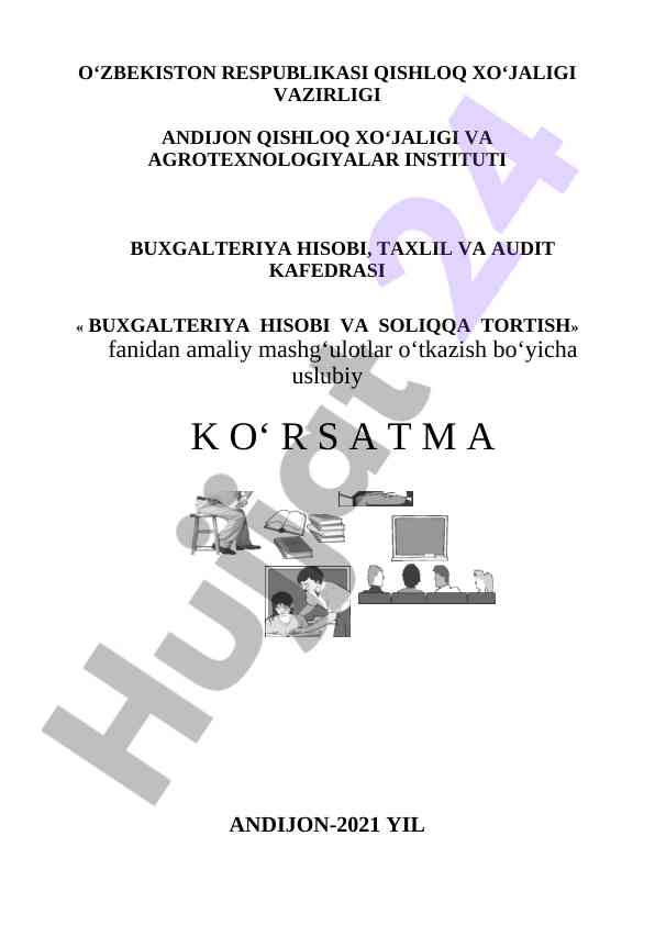 Buxgalteriya hisobi va soliqqa tortish mashg‘ulotlari
