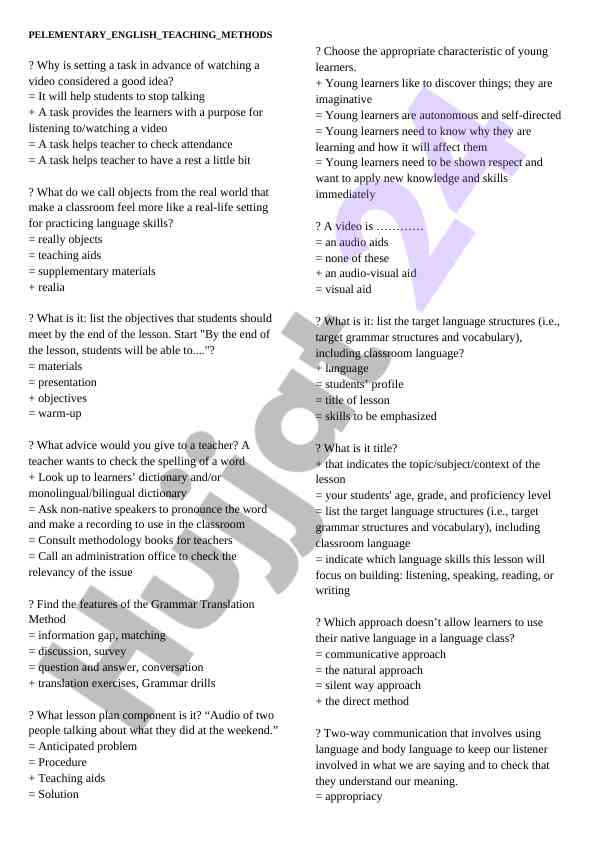 Effective methods for teaching elementary english