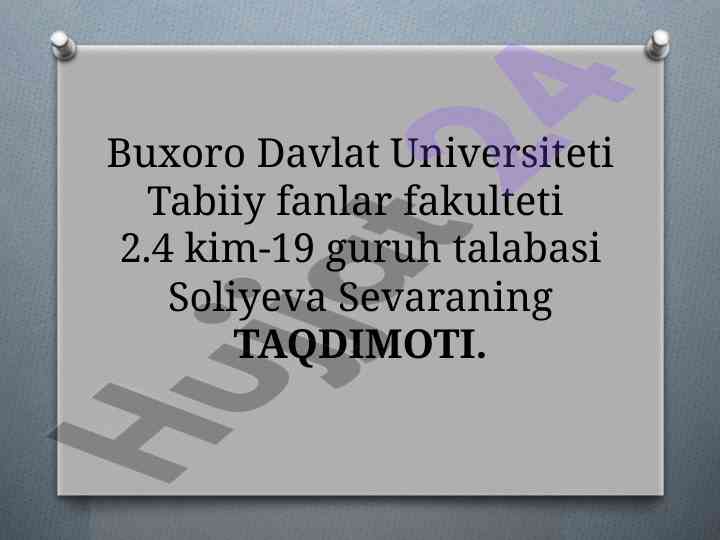 Molekulalarning o’lchami va nisbiy massasi