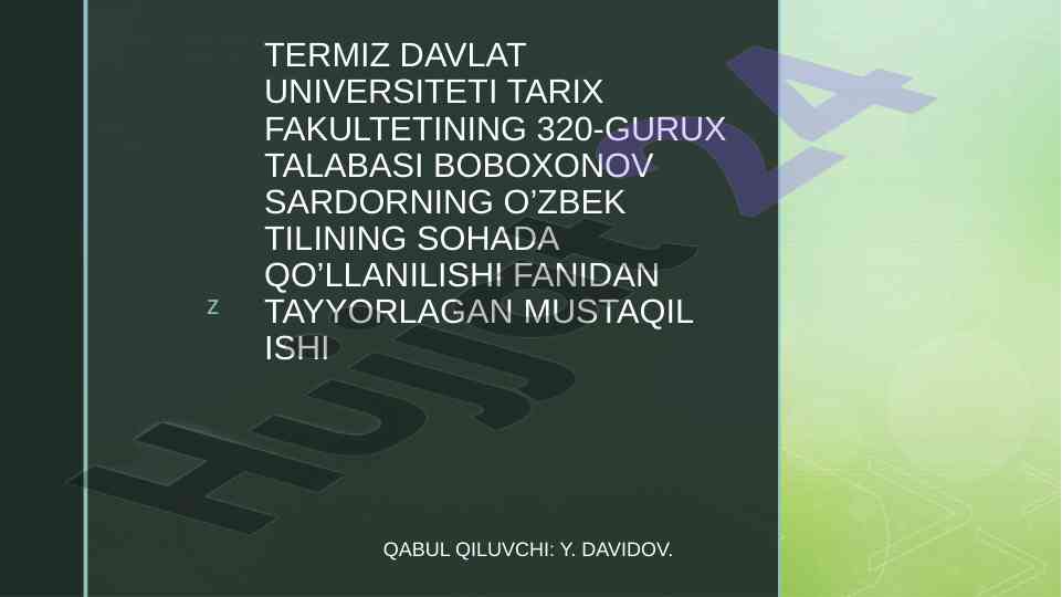 Ariza yozish tartibi va shakl shakllari