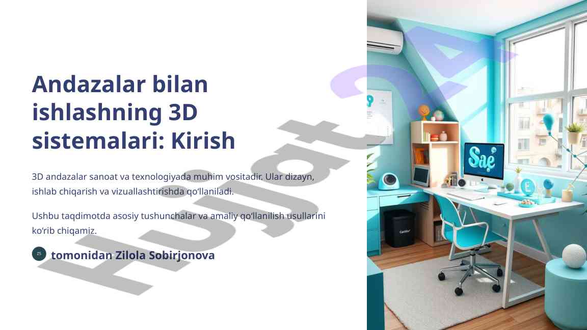 3d andazalar bilan ishlashning asosiy tushunchalari