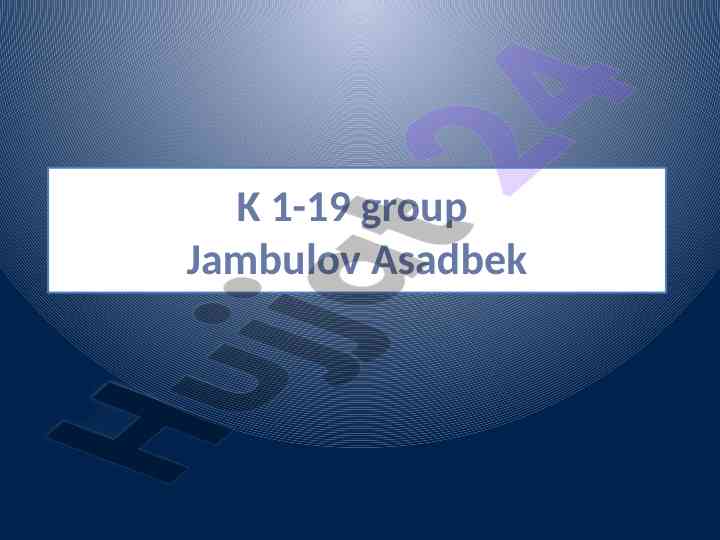 Kurs islari uchun malumotlar va tavsiyalar