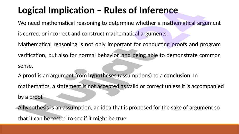 Logical implication and inference rules explained