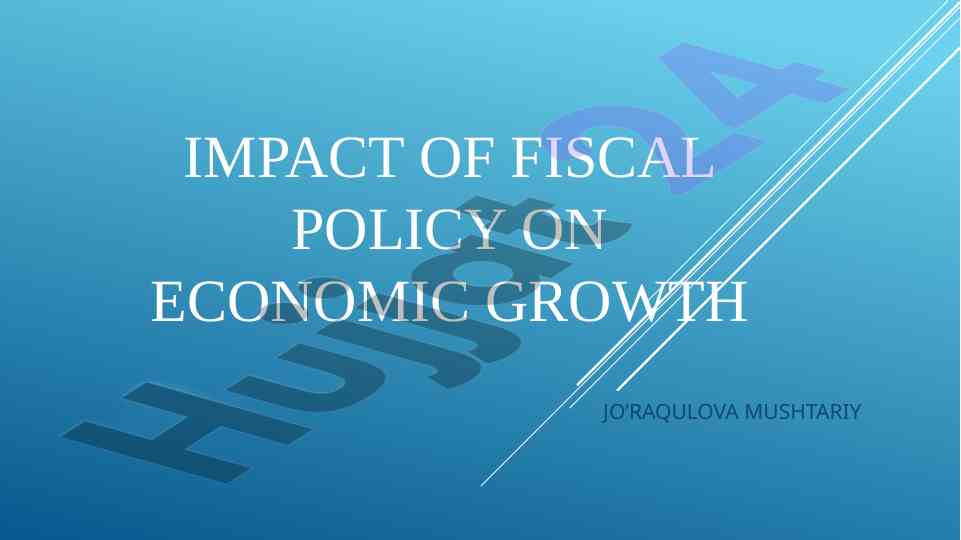 Impact of fiscal policy on economic growth