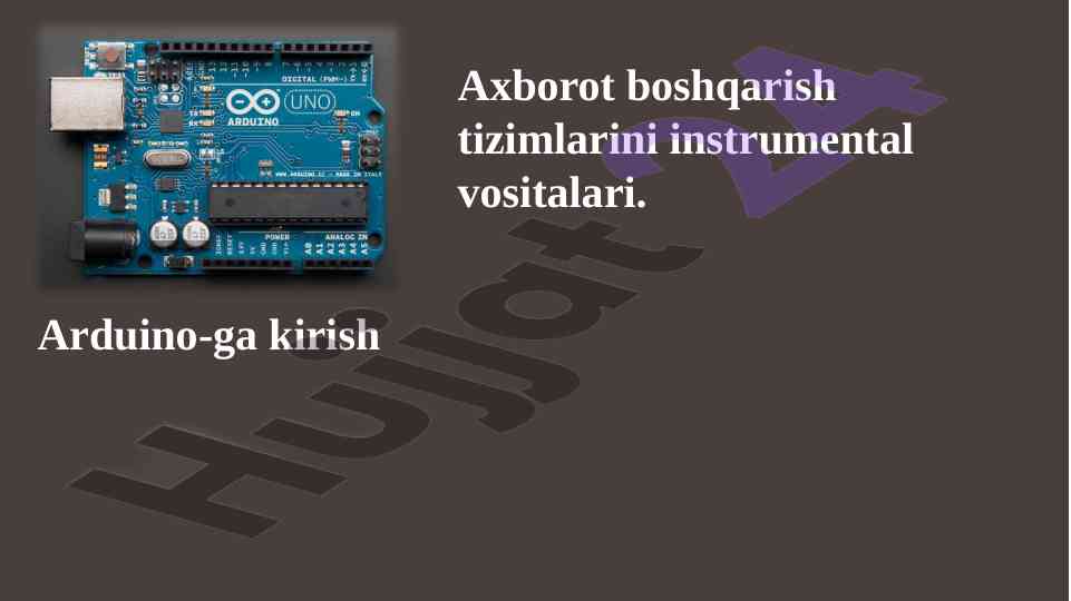 Arduino bilan ishlash dars ishlanmasi