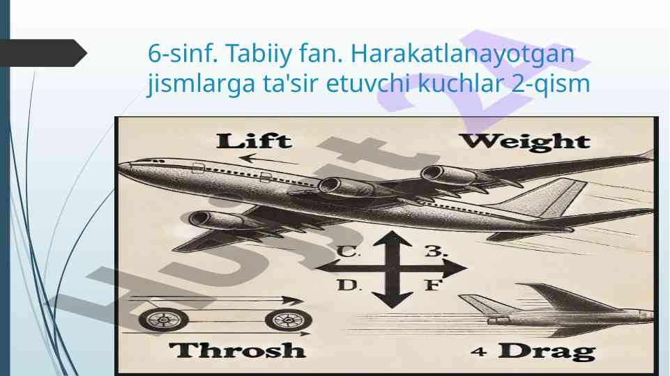 Harakatlanayotgan jismlarga ta'sir etuvchi kuchlar