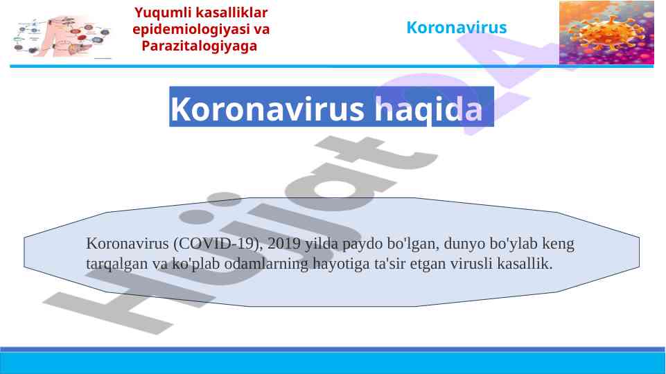 Koronavirus (covid-19) epidemiologiyasi