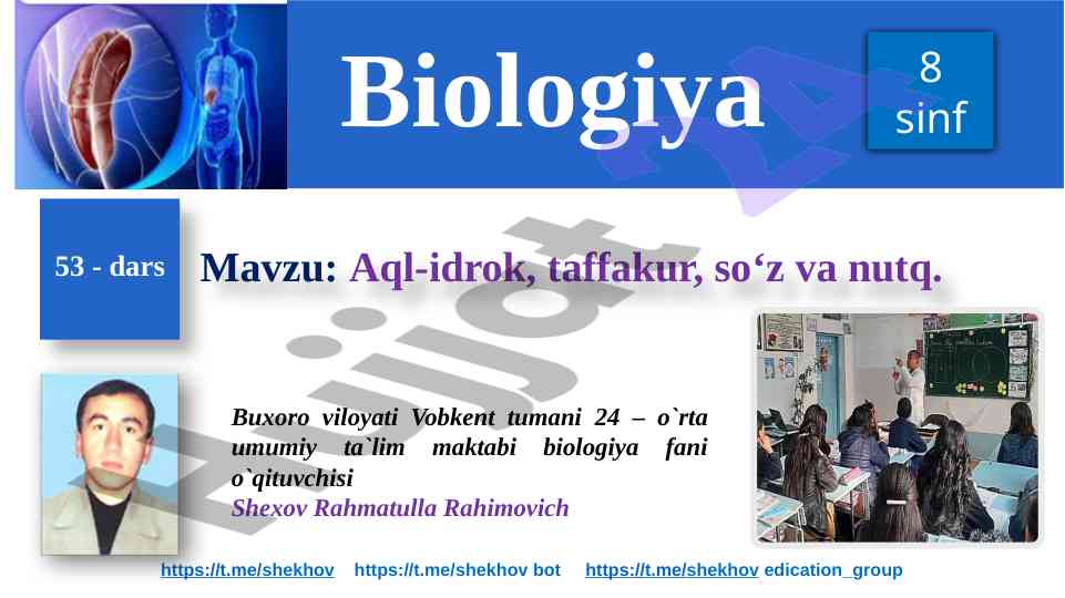 Aql-idrok taffakur so‘z va nutq mavzusi